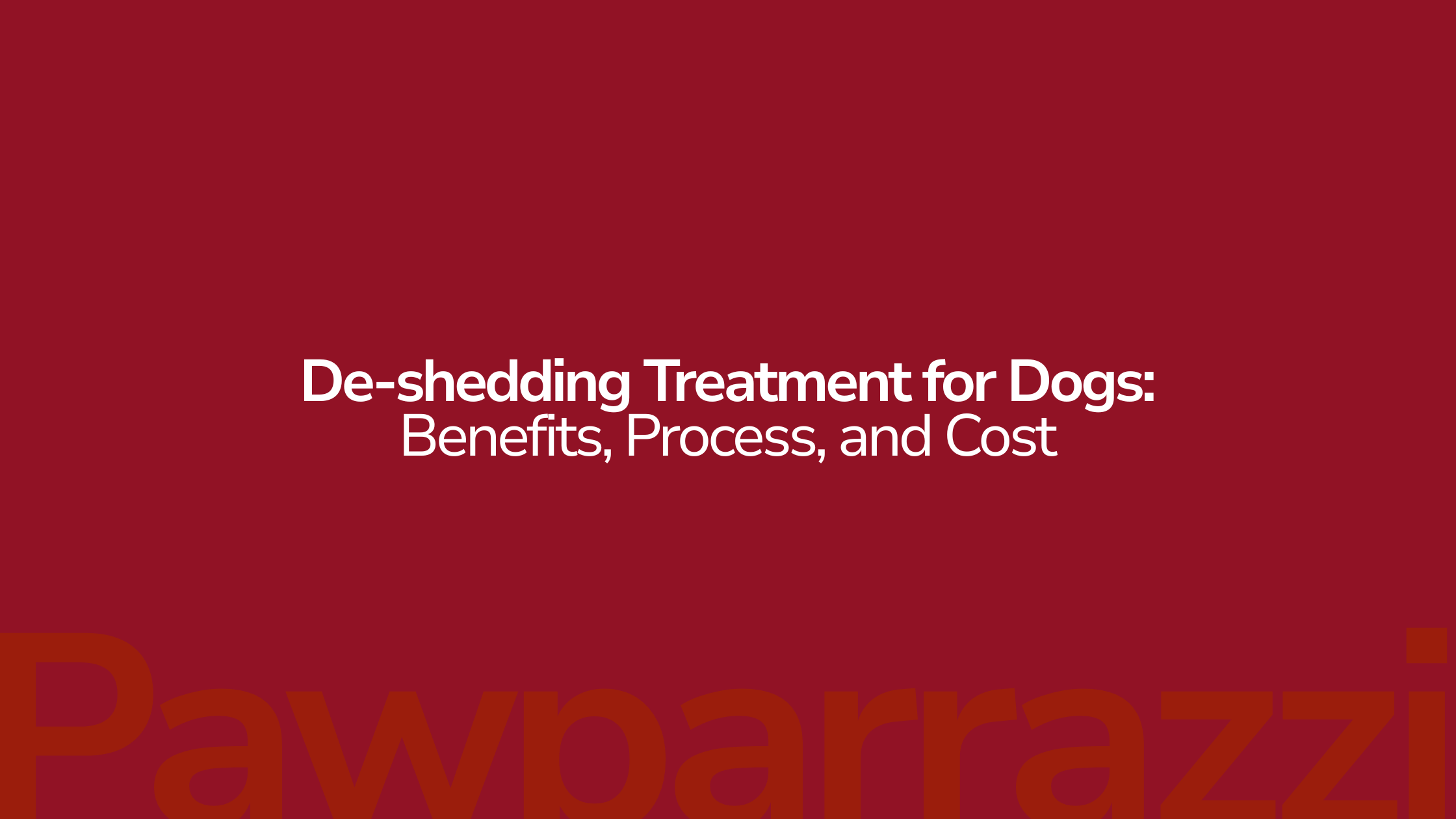De-shedding Treatment for Dogs Benefits, Process, and Cost