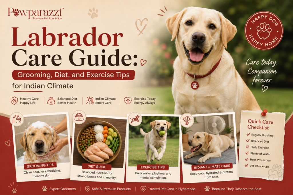 Labrador Care Guide- Grooming, Diet, and Exercise Tips for Indian Climate